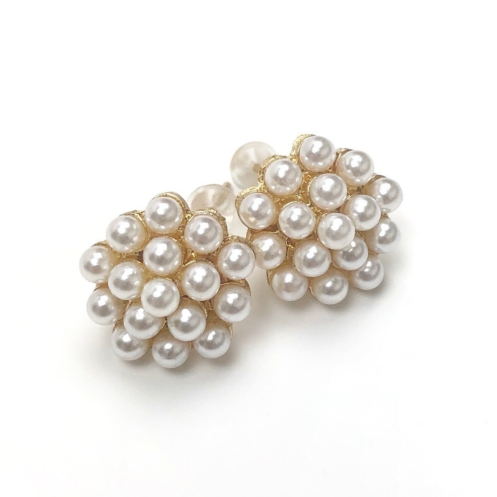 Round Multi Pearl Earring Studs NEW